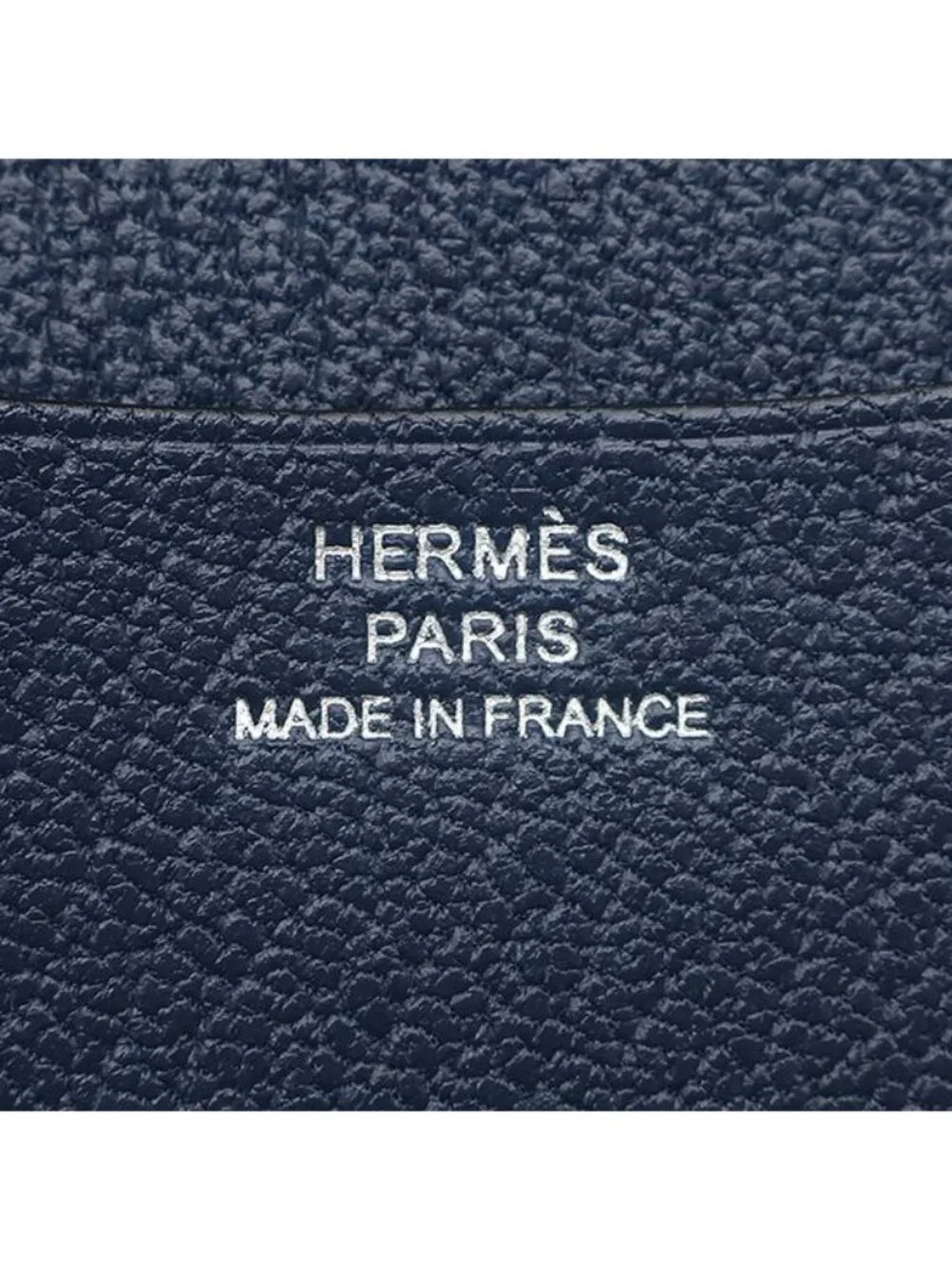 Hermes Notebook Cover Agenda GM Chevre Mysore Navy Silver
